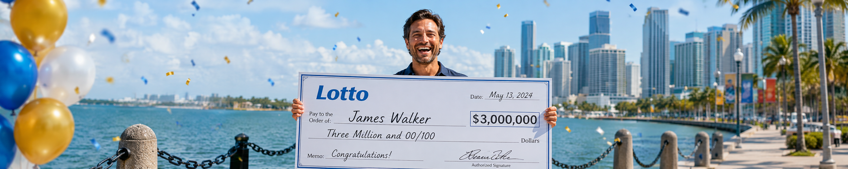 Your next big moment awaits banner with filled-out promotional check