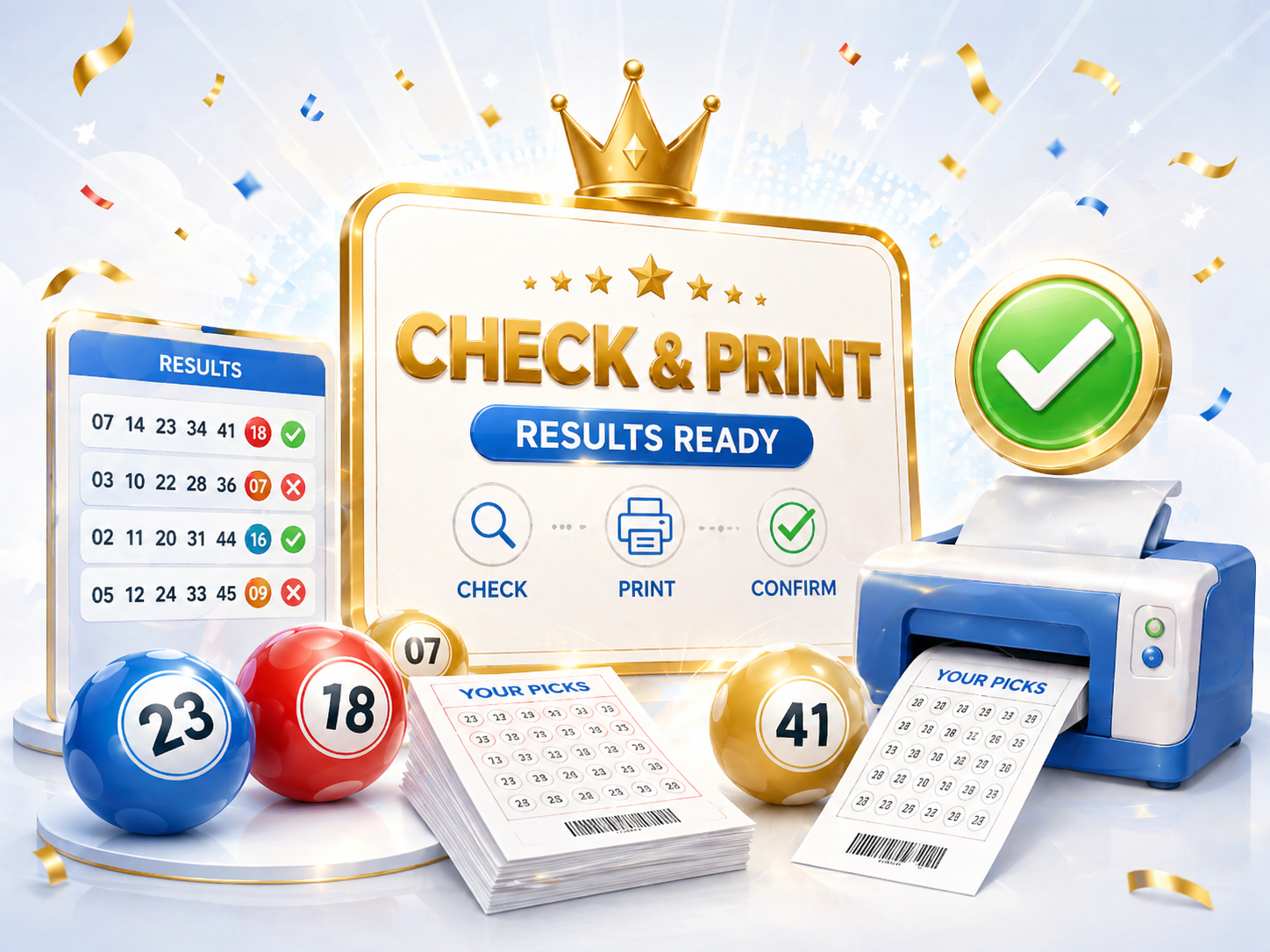 Check & Print / Results Ready