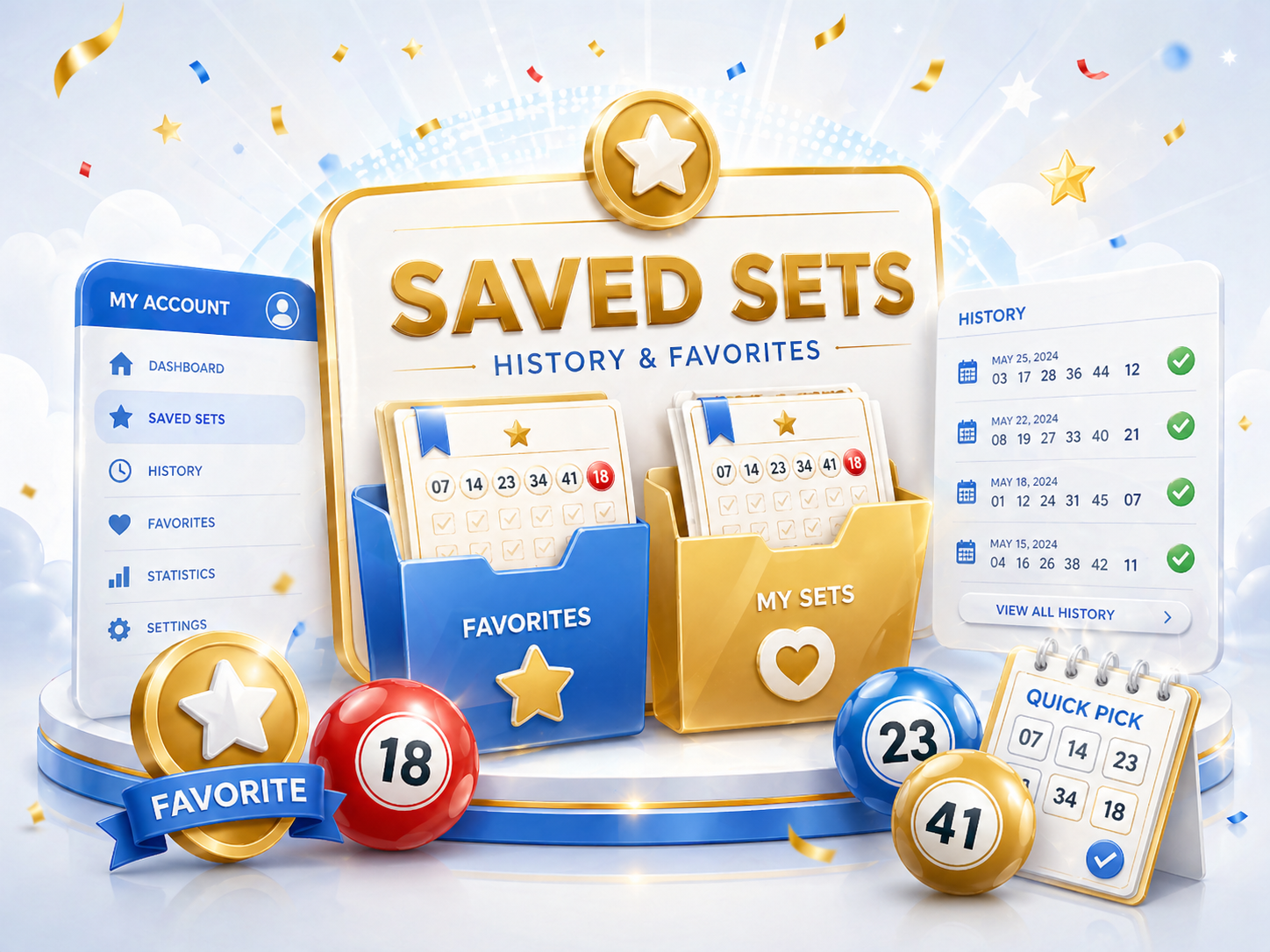 Saved Sets / History & Favorites